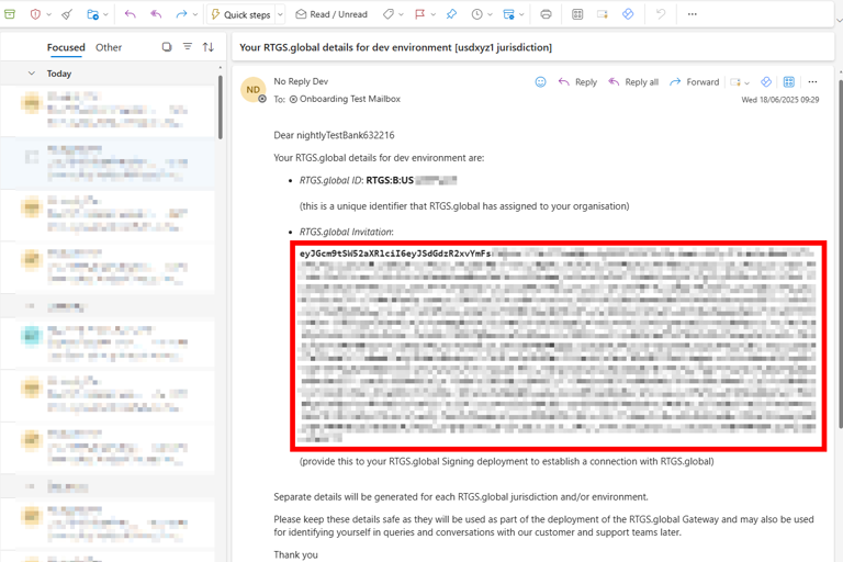 Example onboarding welcome email